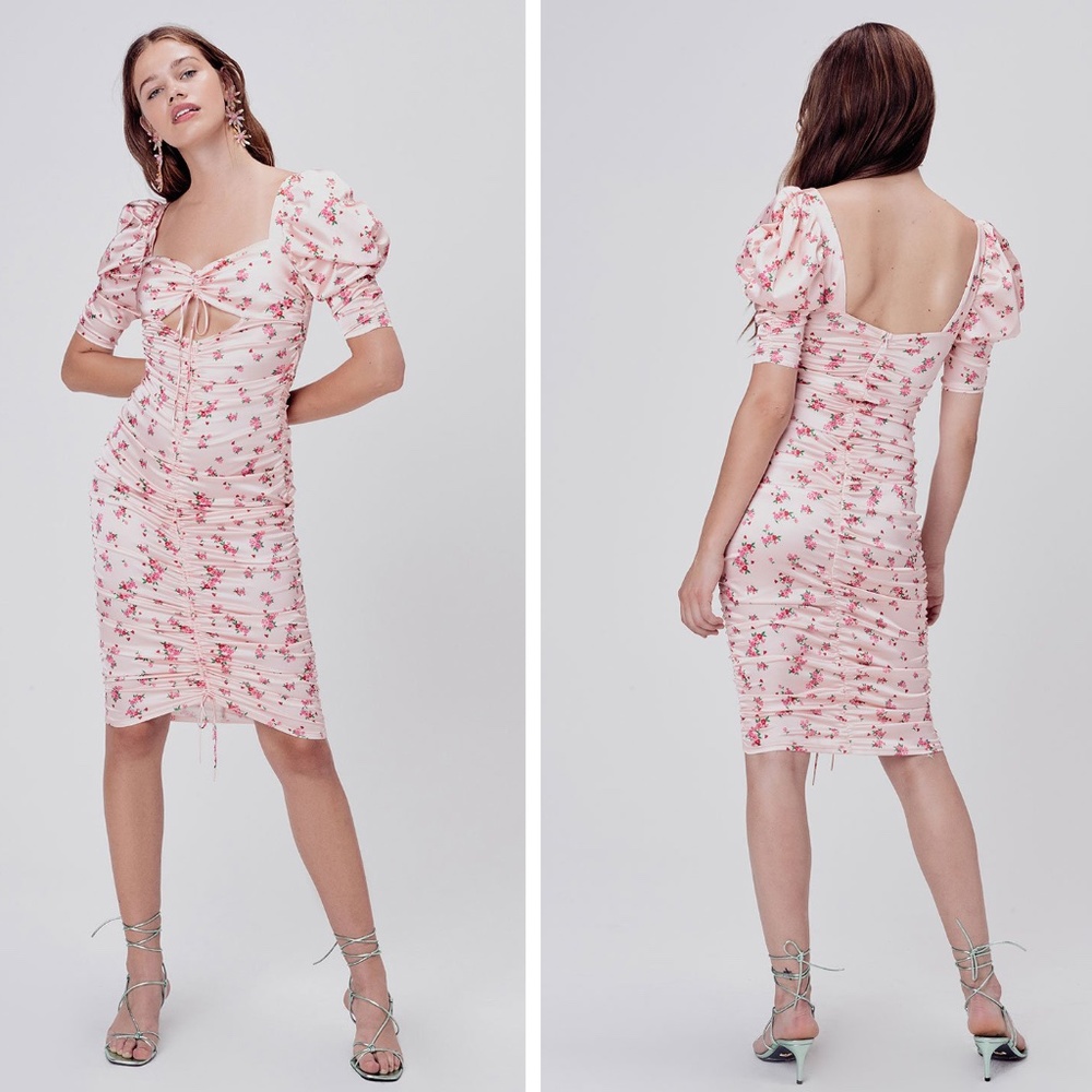 For Love and Lemons ASTER FLORAL MIDI DRESS - Picture 2 of 4